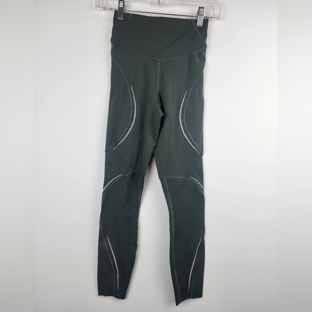 Lululemon Base Pace High-Rise Rise Green Leggings Ankle Length Size 2